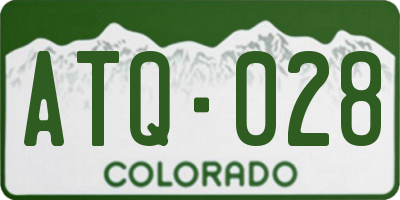 CO license plate ATQ028