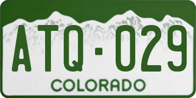 CO license plate ATQ029