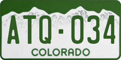 CO license plate ATQ034