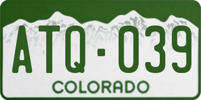 CO license plate ATQ039
