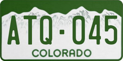 CO license plate ATQ045