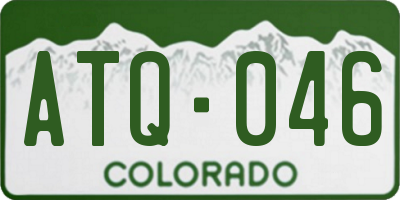 CO license plate ATQ046
