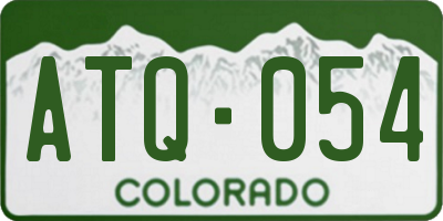CO license plate ATQ054