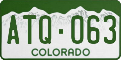 CO license plate ATQ063