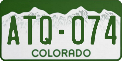CO license plate ATQ074