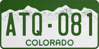 CO license plate ATQ081