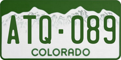 CO license plate ATQ089