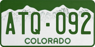 CO license plate ATQ092