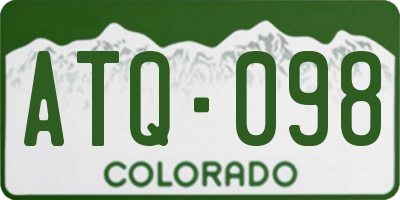 CO license plate ATQ098