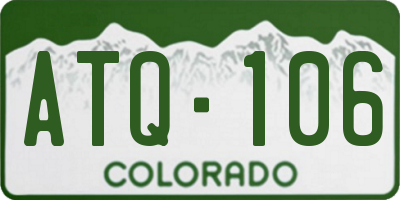 CO license plate ATQ106