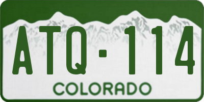 CO license plate ATQ114