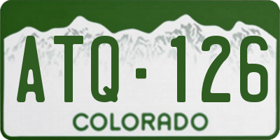 CO license plate ATQ126