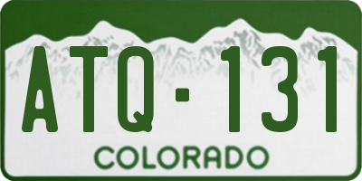CO license plate ATQ131