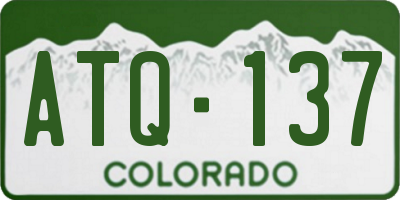 CO license plate ATQ137