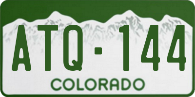 CO license plate ATQ144