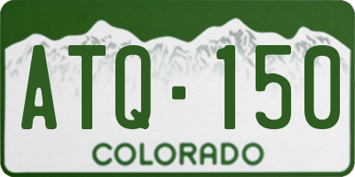 CO license plate ATQ150