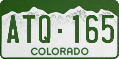CO license plate ATQ165