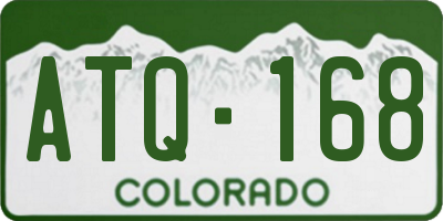 CO license plate ATQ168