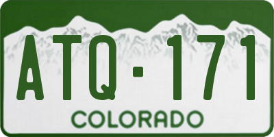 CO license plate ATQ171
