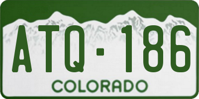 CO license plate ATQ186