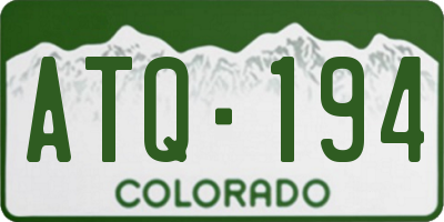 CO license plate ATQ194