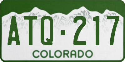 CO license plate ATQ217