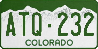 CO license plate ATQ232