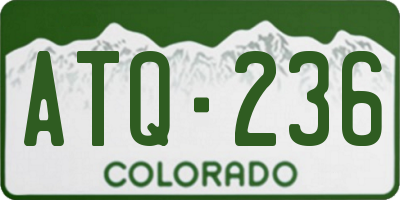 CO license plate ATQ236