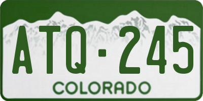 CO license plate ATQ245