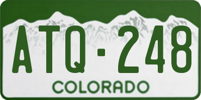 CO license plate ATQ248