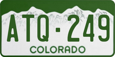 CO license plate ATQ249