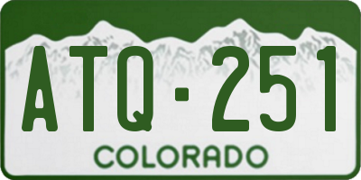CO license plate ATQ251