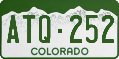 CO license plate ATQ252