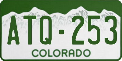 CO license plate ATQ253