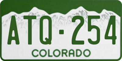 CO license plate ATQ254