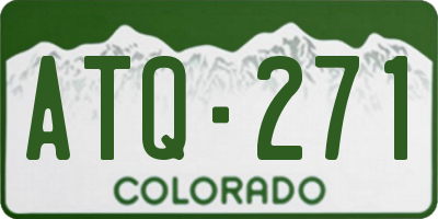 CO license plate ATQ271