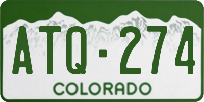 CO license plate ATQ274