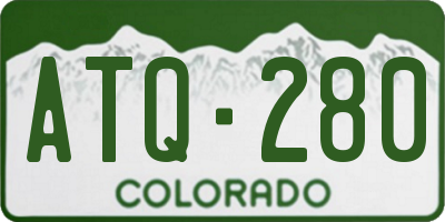 CO license plate ATQ280
