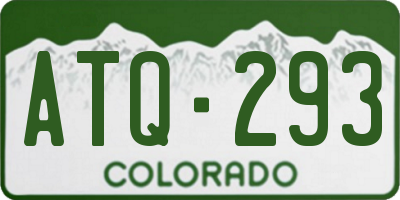 CO license plate ATQ293