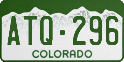 CO license plate ATQ296