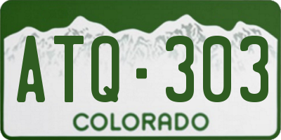 CO license plate ATQ303