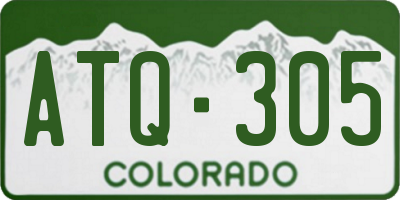 CO license plate ATQ305