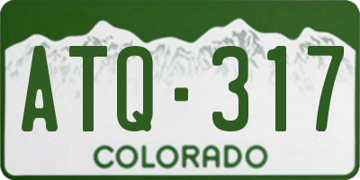 CO license plate ATQ317