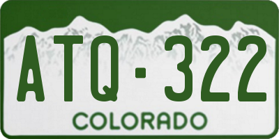 CO license plate ATQ322