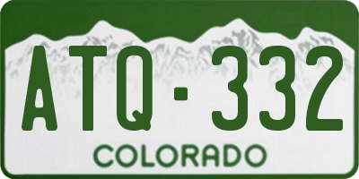 CO license plate ATQ332
