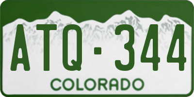 CO license plate ATQ344