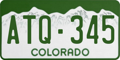 CO license plate ATQ345