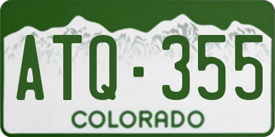 CO license plate ATQ355