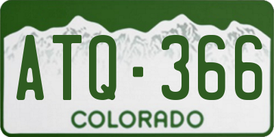 CO license plate ATQ366
