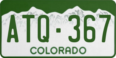 CO license plate ATQ367